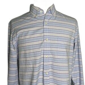 J. Crew Slim Button Down Long Sleeve Shirt, Size L, Blue Pink 100% Cotton 2/$25